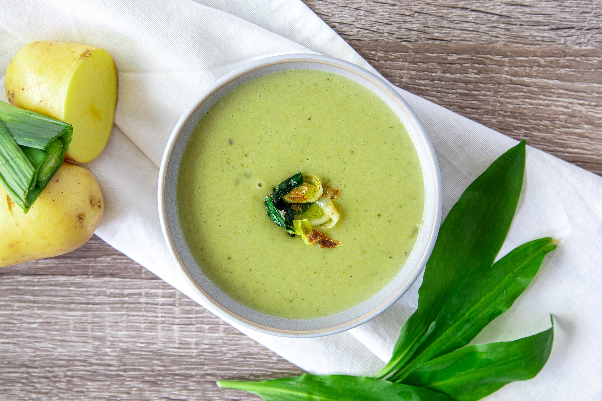 Wild Garlic, Leek and Potato Soup - Skovkær