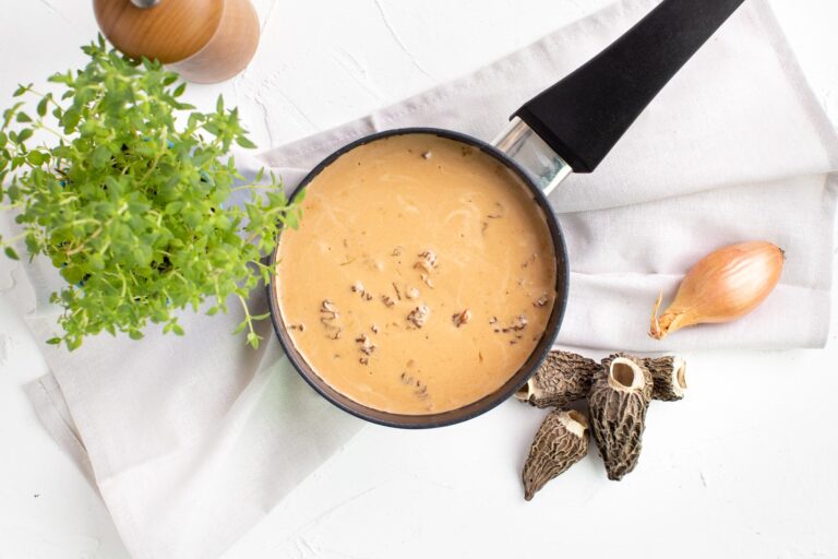 Morel Mushroom Sauce Made with Red Wine morel mushroom red wine sauce