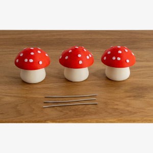 Mini Rød Fluesvamp Svampefigurer – Sæt med 3